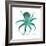 Teal Octopus-Albert Koetsier-Framed Art Print