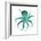 Teal Octopus-Albert Koetsier-Framed Art Print
