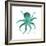 Teal Octopus-Albert Koetsier-Framed Premium Giclee Print