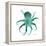 Teal Octopus-Albert Koetsier-Framed Stretched Canvas