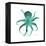 Teal Octopus-Albert Koetsier-Framed Stretched Canvas