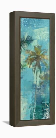 Teal Palm Triptych III-Eric Yang-Framed Stretched Canvas