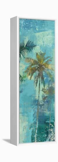 Teal Palm Triptych III-Eric Yang-Framed Stretched Canvas