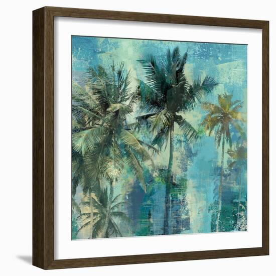 Teal Palms-Eric Yang-Framed Art Print