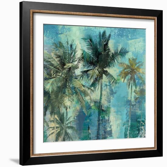 Teal Palms-Eric Yang-Framed Art Print