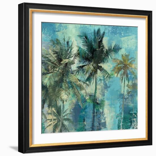 Teal Palms-Eric Yang-Framed Art Print