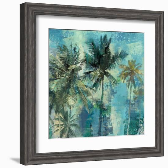 Teal Palms-Eric Yang-Framed Art Print