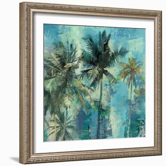 Teal Palms-Eric Yang-Framed Art Print