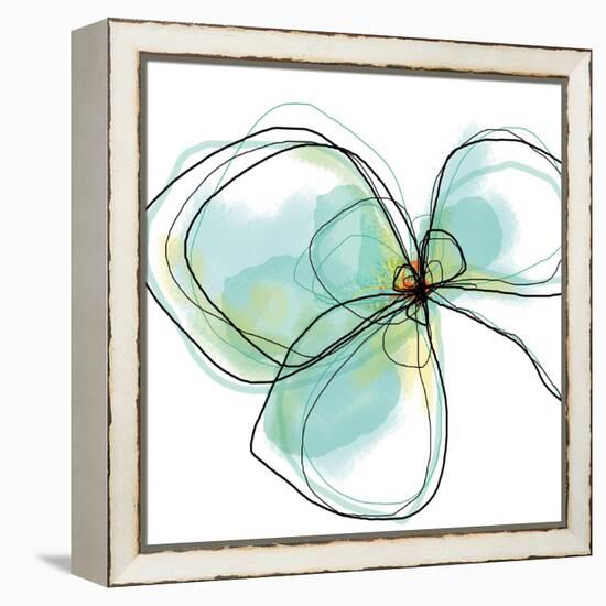 Teal Petals-Jan Weiss-Framed Stretched Canvas