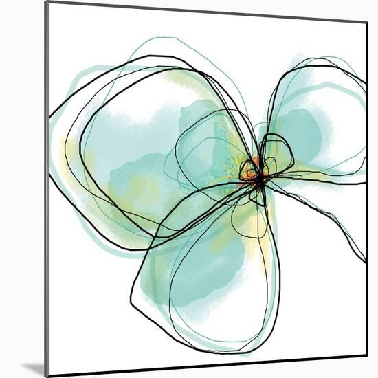 Teal Petals-Jan Weiss-Mounted Art Print