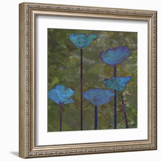 Teal Poppies I-Ricki Mountain-Framed Art Print