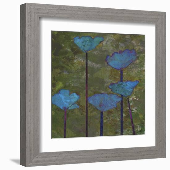 Teal Poppies I-Ricki Mountain-Framed Art Print