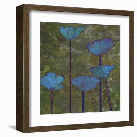 Teal Poppies I-Ricki Mountain-Framed Art Print