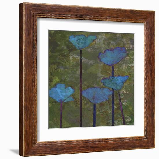 Teal Poppies I-Ricki Mountain-Framed Art Print