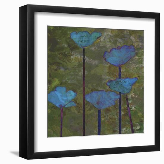Teal Poppies I-Ricki Mountain-Framed Art Print