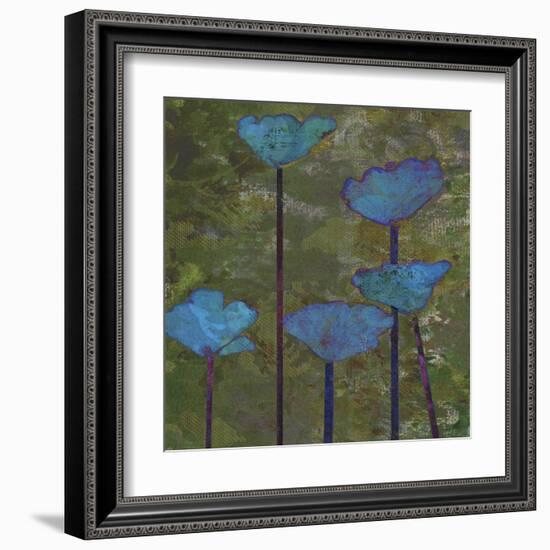 Teal Poppies I-Ricki Mountain-Framed Art Print