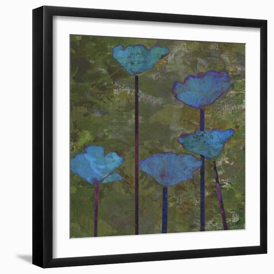 Teal Poppies I-Ricki Mountain-Framed Art Print