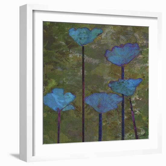 Teal Poppies I-Ricki Mountain-Framed Art Print