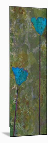 Teal Poppies IV-Ricki Mountain-Mounted Art Print