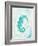 Teal Seahorse-Ajoya Grace-Framed Art Print