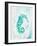 Teal Seahorse-Ajoya Grace-Framed Art Print