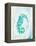 Teal Seahorse-Ajoya Grace-Framed Stretched Canvas