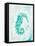 Teal Seahorse-Ajoya Grace-Framed Stretched Canvas