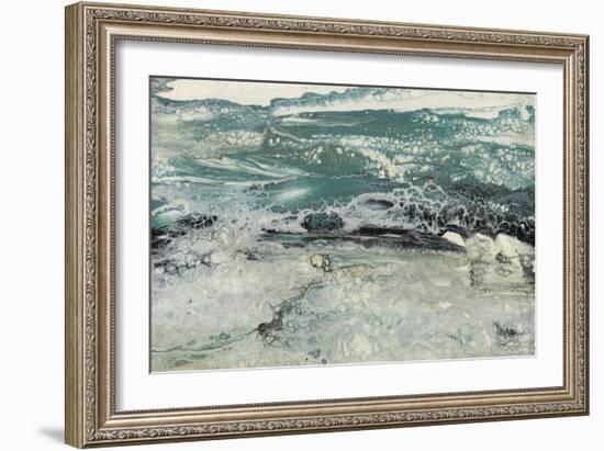 Teal Seascape I-Lila Bramma-Framed Art Print