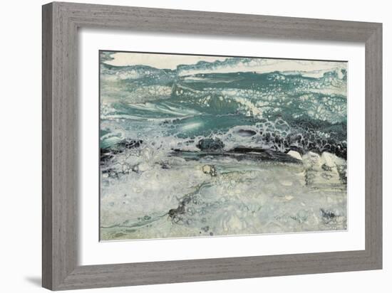 Teal Seascape I-Lila Bramma-Framed Art Print