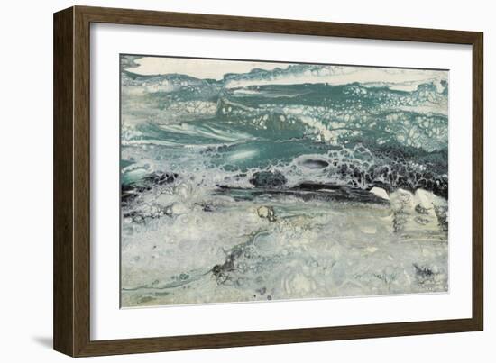 Teal Seascape I-Lila Bramma-Framed Art Print