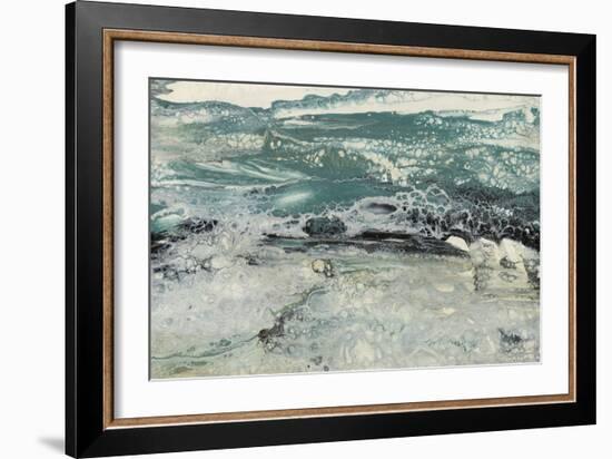 Teal Seascape I-Lila Bramma-Framed Art Print