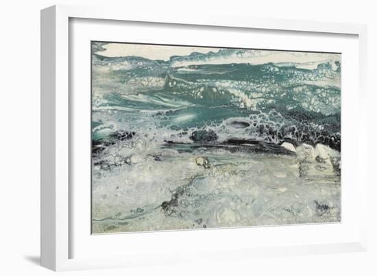 Teal Seascape I-Lila Bramma-Framed Art Print