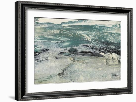 Teal Seascape I-Lila Bramma-Framed Art Print