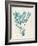 Teal Seaweed V-Grace Popp-Framed Art Print