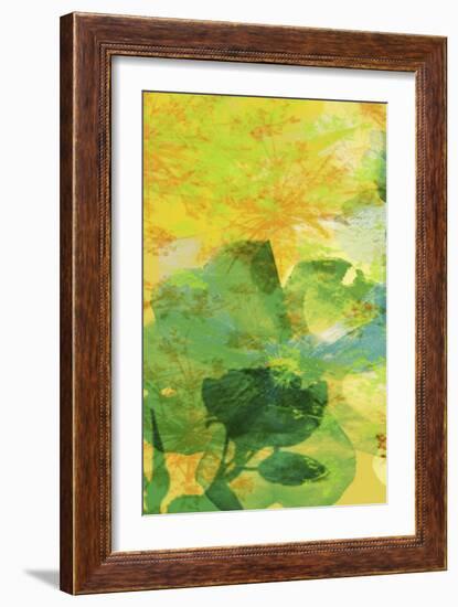 Teal & Silhouettes I-Ricki Mountain-Framed Art Print