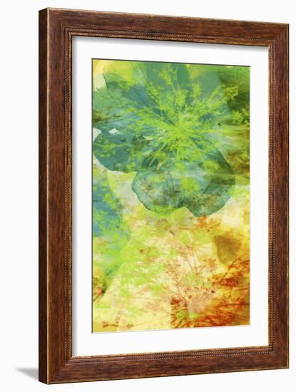 Teal & Silhouettes II-Ricki Mountain-Framed Art Print