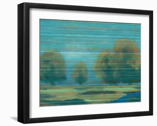 Teal Stripe I-Sokol Hohne-Framed Art Print