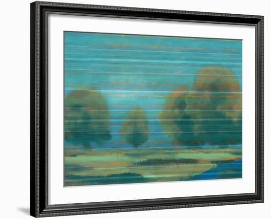 Teal Stripe I-Sokol Hohne-Framed Art Print