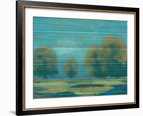 Teal Stripe I-Sokol Hohne-Framed Art Print