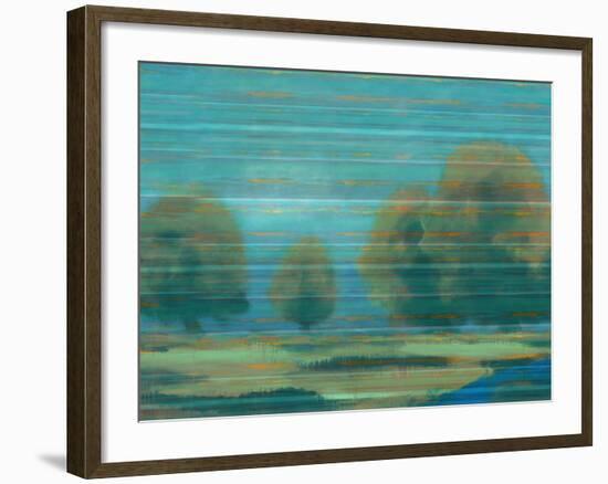 Teal Stripe I-Sokol Hohne-Framed Art Print