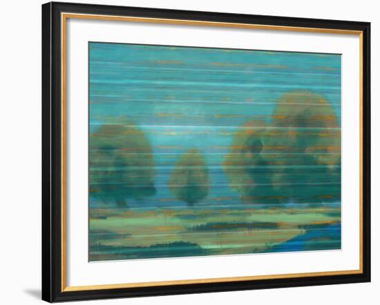 Teal Stripe I-Sokol Hohne-Framed Art Print