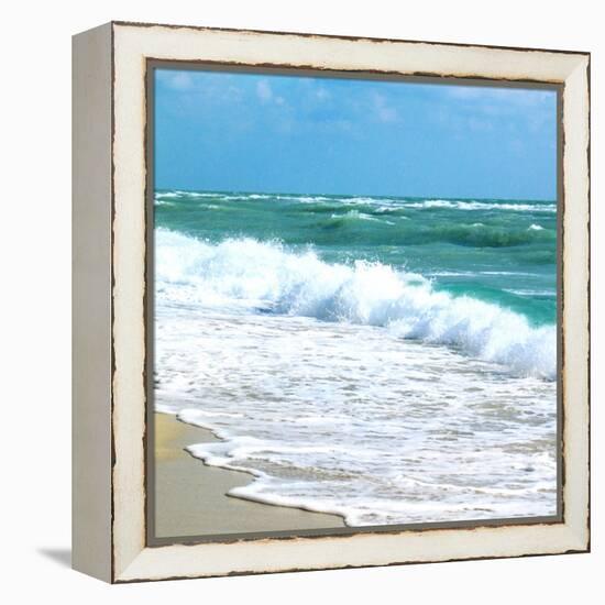 Teal Surf I-Nicholas Biscardi-Framed Stretched Canvas