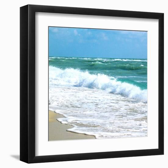 Teal Surf I-Nicholas Biscardi-Framed Art Print