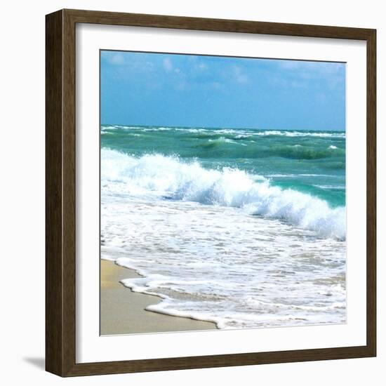 Teal Surf I-Nicholas Biscardi-Framed Art Print