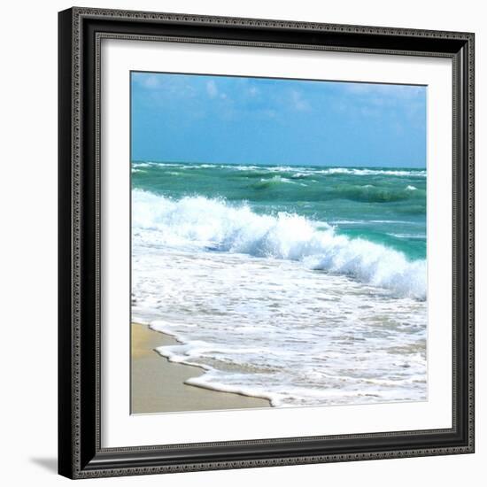 Teal Surf I-Nicholas Biscardi-Framed Art Print