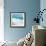 Teal Surf I-Nicholas Biscardi-Framed Art Print displayed on a wall