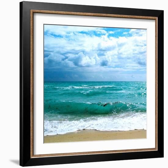 Teal Surf II-Nicholas Biscardi-Framed Art Print