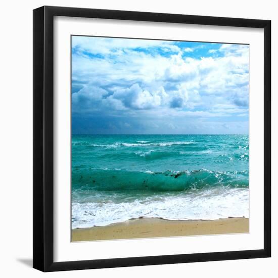 Teal Surf II-Nicholas Biscardi-Framed Art Print