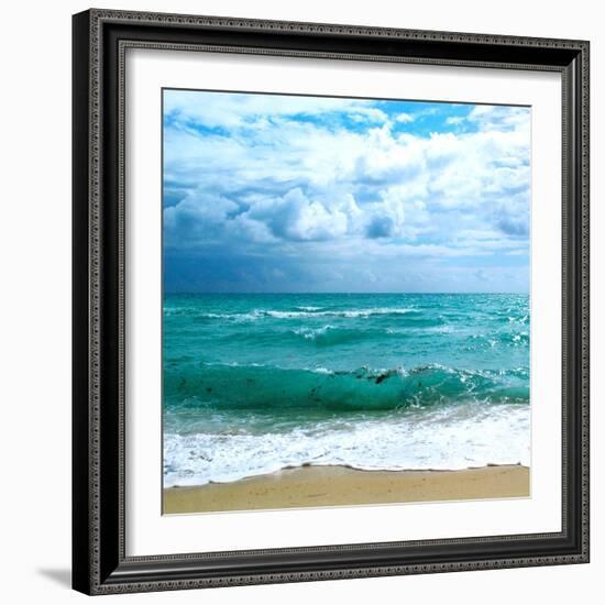 Teal Surf II-Nicholas Biscardi-Framed Art Print