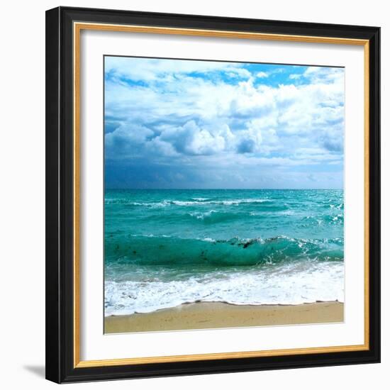 Teal Surf II-Nicholas Biscardi-Framed Art Print